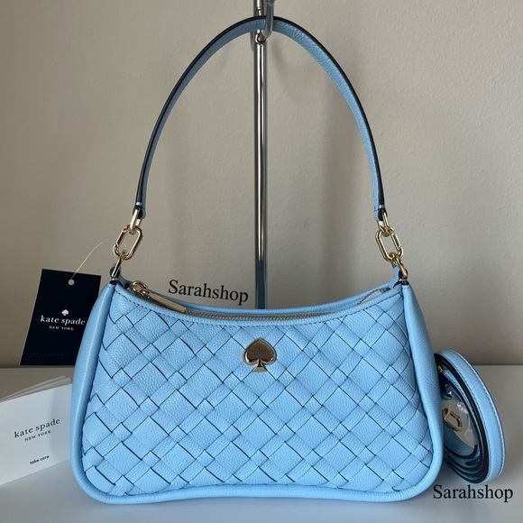 kate spade Handbags - ♠️Kate Spade Kayla Woven Leather Small Convertible Shoulder Bag